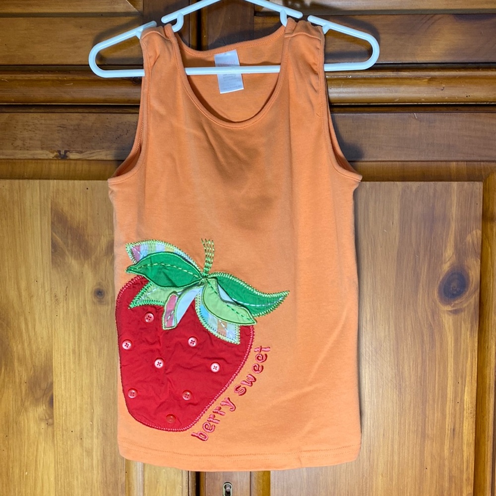 Girls Strawberry Tank Top